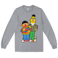 Heather Grey bert and ernie Long Sleeve Tee - linhVisuals