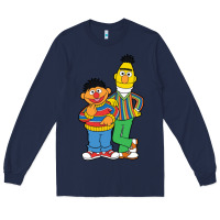 Navy bert and ernie Long Sleeve Tee - linhVisuals