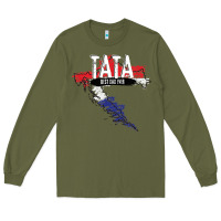Mens Tata Croatian Father Croatia Bester Papa Father's Day Long Sleeve Tee | Teevron