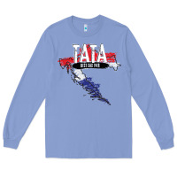 Colony Blue mens tata croatian father croatia bester papa father's day Long Sleeve Tee - linhVisuals