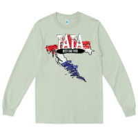 Matcha mens tata croatian father croatia bester papa father's day Long Sleeve Tee - linhVisuals