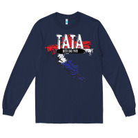 Navy mens tata croatian father croatia bester papa father's day Long Sleeve Tee - linhVisuals