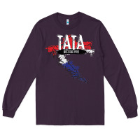 Plum mens tata croatian father croatia bester papa father's day Long Sleeve Tee - linhVisuals