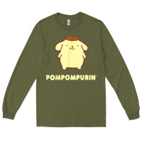 Army Green pompompurin character front and back t shirt Long Sleeve Tee - linhVisuals