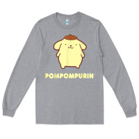 Heather Grey pompompurin character front and back t shirt Long Sleeve Tee - linhVisuals