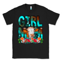 Black Girl Mom Cow Flowers Classic Tee - CowCowDesign
