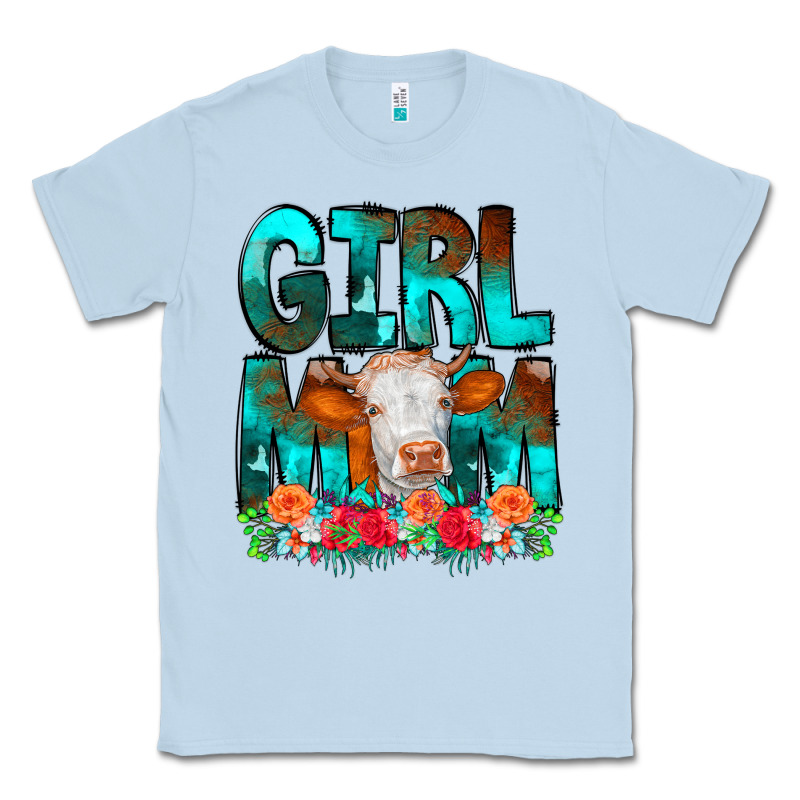 Girl Mom Cow Flowers Classic Tee by CowCowDesign | Teevron