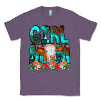 Lavender Girl Mom Cow Flowers Classic Tee - CowCowDesign
