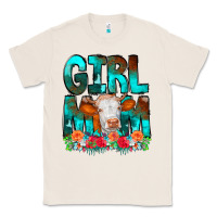 Natural Girl Mom Cow Flowers Classic Tee - CowCowDesign