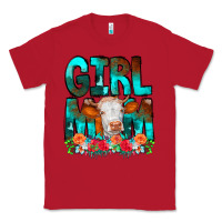 Red Girl Mom Cow Flowers Classic Tee - CowCowDesign
