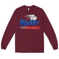 Burgundy mens natty daddy dad bod light humor beer lover father's day Long Sleeve Tee - linhVisuals