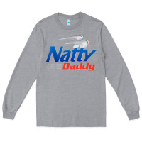 Heather Grey mens natty daddy dad bod light humor beer lover father's day Long Sleeve Tee - linhVisuals