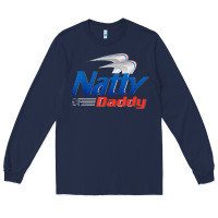 Navy mens natty daddy dad bod light humor beer lover father's day Long Sleeve Tee - linhVisuals