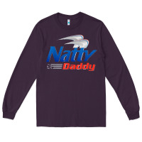 Plum mens natty daddy dad bod light humor beer lover father's day Long Sleeve Tee - linhVisuals