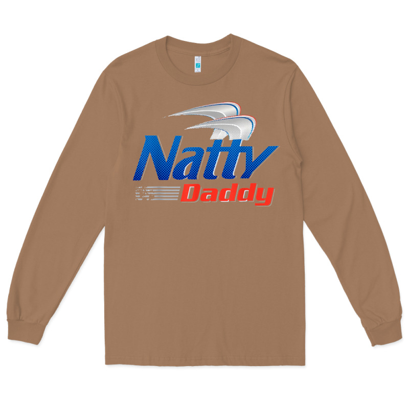 Mens Natty Daddy Dad Bod Light Humor Beer Lover Father's Day Long Sleeve Tee by linhVisuals | Teevron