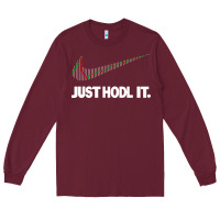 Burgundy just hodl it Long Sleeve Tee - linhVisuals