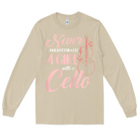 Mushroom never underestimate a girl with a cello Long Sleeve Tee - linhVisuals