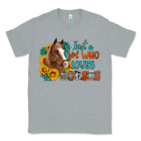 Heather Grey just a girl who loves horses Classic Tee - Artiststas