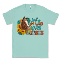 Seafoam just a girl who loves horses Classic Tee - Artiststas