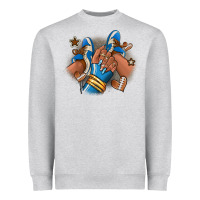 Heather Grey Football afro girl sneakers Heavyweight Sweatshirt - RanaPortraitStore