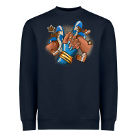 Navy Football afro girl sneakers Heavyweight Sweatshirt - RanaPortraitStore