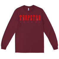 Burgundy trapstar Long Sleeve Tee - linhVisuals