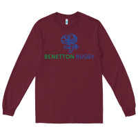 Burgundy benetton rugby Long Sleeve Tee - linhVisuals