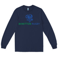 Navy benetton rugby Long Sleeve Tee - linhVisuals