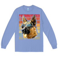 Colony Blue retro vintage german shepherd german shepherd dog gift Long Sleeve Tee - linhVisuals
