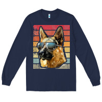 Navy retro vintage german shepherd german shepherd dog gift Long Sleeve Tee - linhVisuals