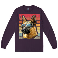 Plum retro vintage german shepherd german shepherd dog gift Long Sleeve Tee - linhVisuals