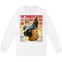 White retro vintage german shepherd german shepherd dog gift Long Sleeve Tee - linhVisuals