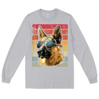 Moon Dust retro vintage german shepherd german shepherd dog gift Long Sleeve Tee - linhVisuals