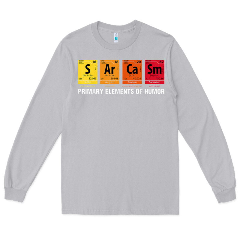 Sarcasm Elements Of Humor Periodic Table Graphic Long Sleeve Tee by linhVisuals | Teevron