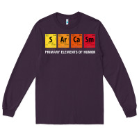 Plum sarcasm elements of humor periodic table graphic Long Sleeve Tee - linhVisuals