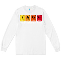 White sarcasm elements of humor periodic table graphic Long Sleeve Tee - linhVisuals