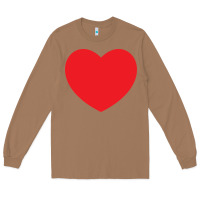 Toasted Coconut big heart Long Sleeve Tee - linhVisuals