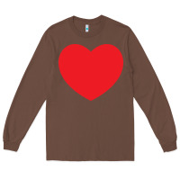 Chestnut big heart Long Sleeve Tee - linhVisuals