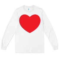 White big heart Long Sleeve Tee - linhVisuals