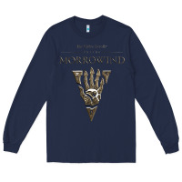 Navy morrowind Long Sleeve Tee - linhVisuals