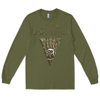 Army Green morrowind Long Sleeve Tee - linhVisuals