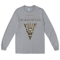 Heather Grey morrowind Long Sleeve Tee - linhVisuals