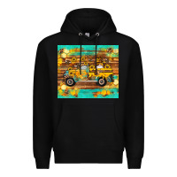 Black western bee gnomes truck honeycomb  leopard turquoise wooden serape Premium Hoodie - Artiststas
