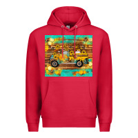 Cardinal western bee gnomes truck honeycomb  leopard turquoise wooden serape Premium Hoodie - Artiststas