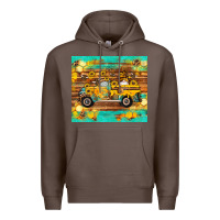 Coffee western bee gnomes truck honeycomb  leopard turquoise wooden serape Premium Hoodie - Artiststas