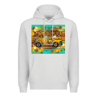 Dove Grey western bee gnomes truck honeycomb  leopard turquoise wooden serape Premium Hoodie - Artiststas