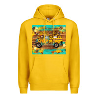 Lemon western bee gnomes truck honeycomb  leopard turquoise wooden serape Premium Hoodie - Artiststas