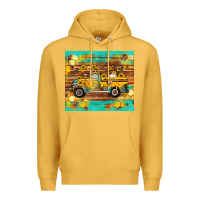 Mustard western bee gnomes truck honeycomb  leopard turquoise wooden serape Premium Hoodie - Artiststas