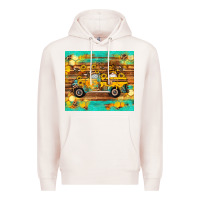 Pale Pink western bee gnomes truck honeycomb  leopard turquoise wooden serape Premium Hoodie - Artiststas