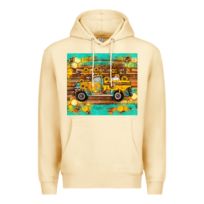 Western Bee Gnomes Truck Honeycomb  Leopard Turquoise Wooden Serape Premium Hoodie by Artiststas | Teevron